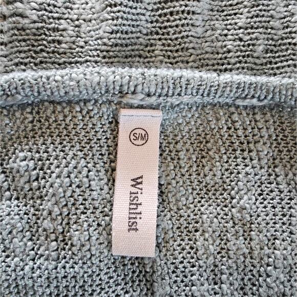 Wishlist women's spa aqua green star pattern lightweight knitted Sweater Sz S/M - Picture 11 of 15